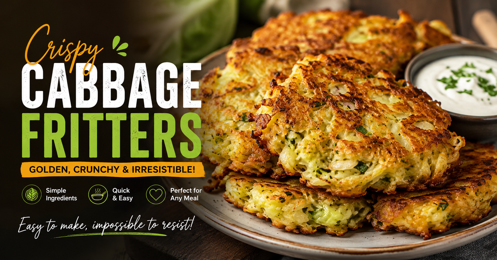 Crispy Cabbage Fritters