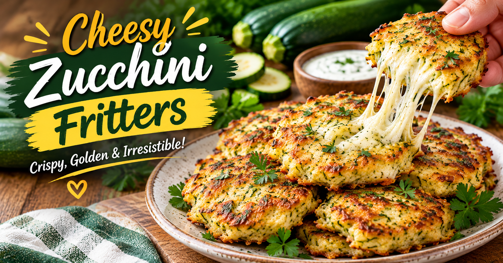 Cheesy Zucchini Fritters