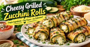 Cheesy Grilled Zucchini Rolls