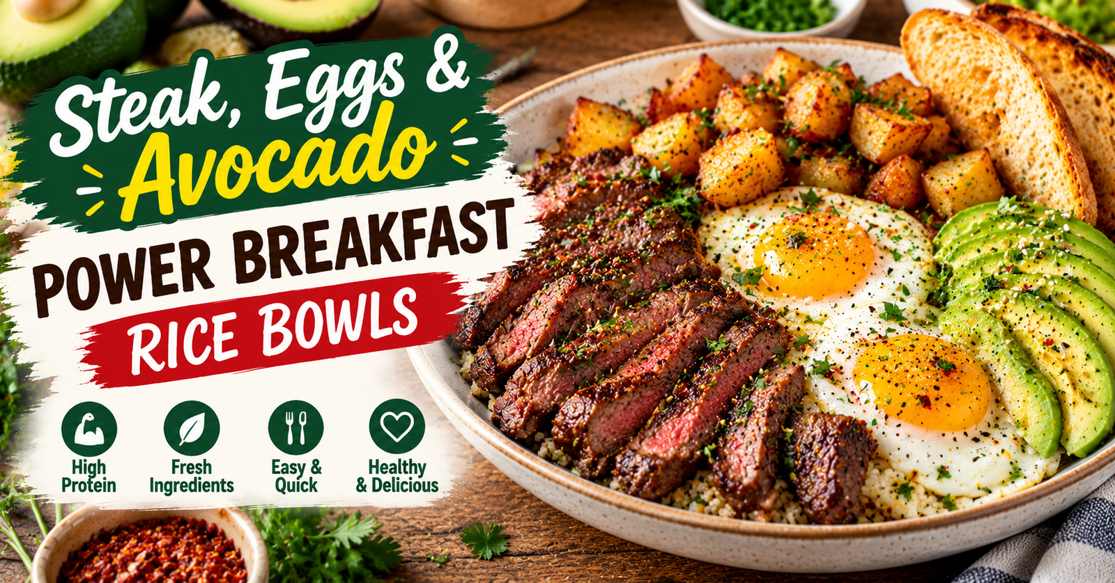 Steak, Eggs & Avocado Power Breakfast