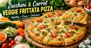 Zucchini & Carrot Veggie Frittata Pizza