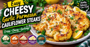 Easy Cheesy Garlic Parmesan Cauliflower Steaks