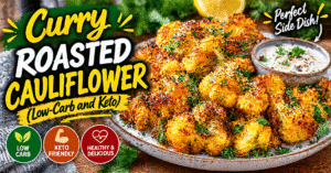 Curry Roasted Cauliflower (Low-Carb & Keto)